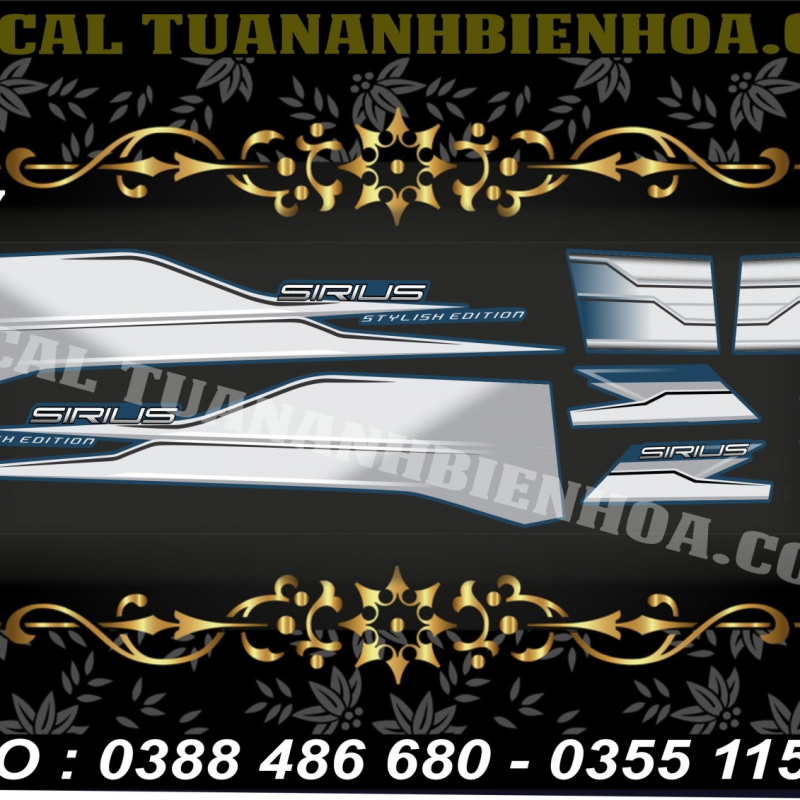 Tem Sirius  xanh trắng bạc