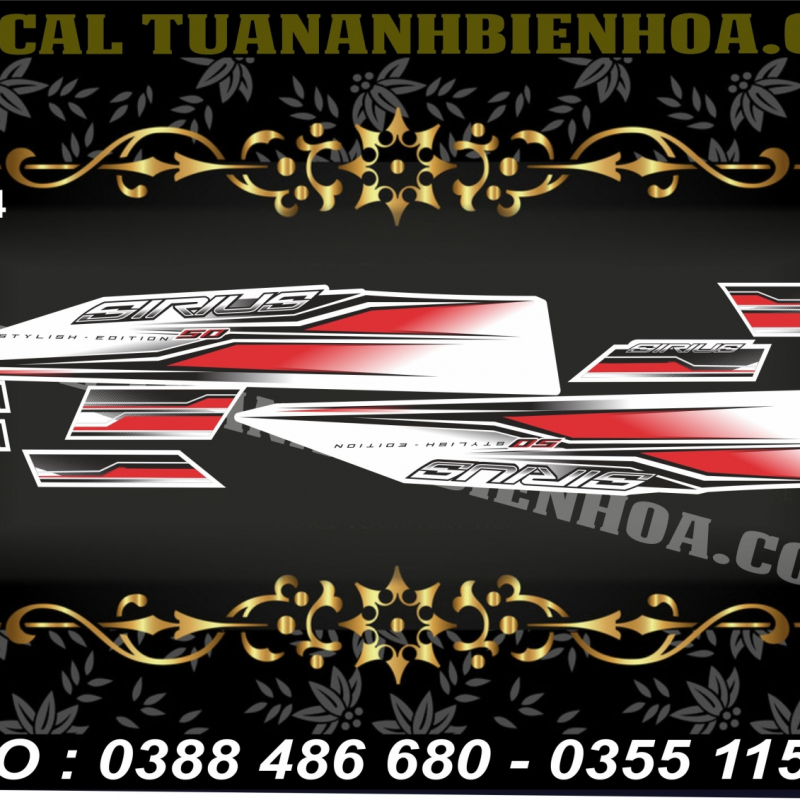 Tem Sirius  Ta 134 trắng đỏ