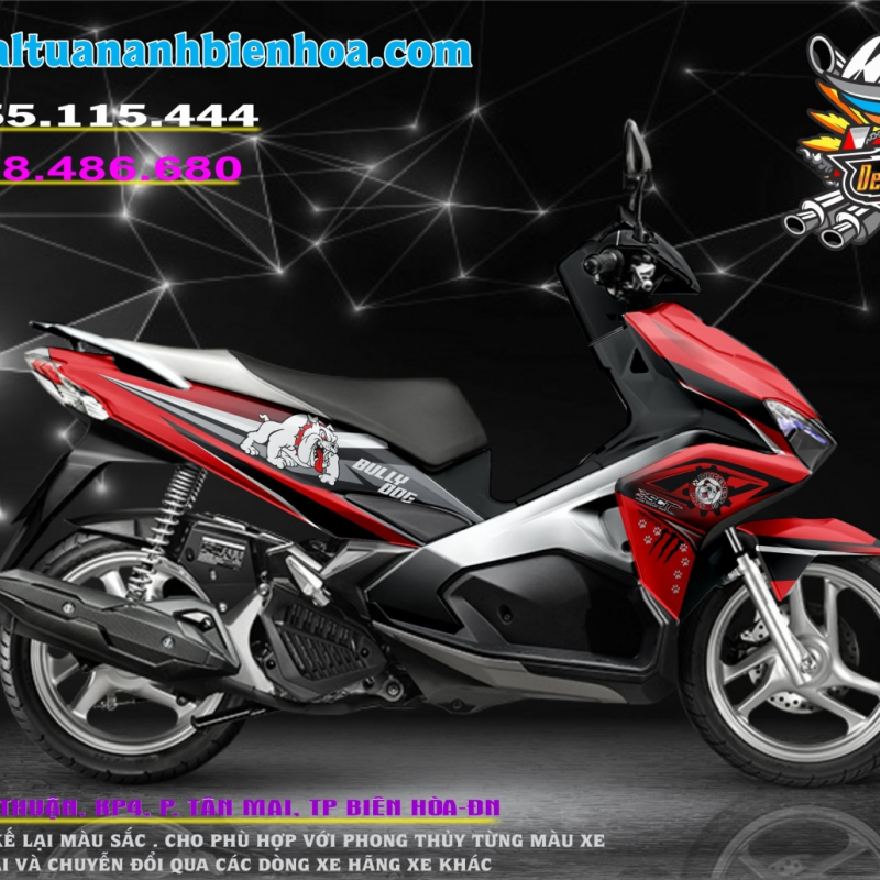 tem xe ARIBLADE 2016-2019 đỏ đen bully