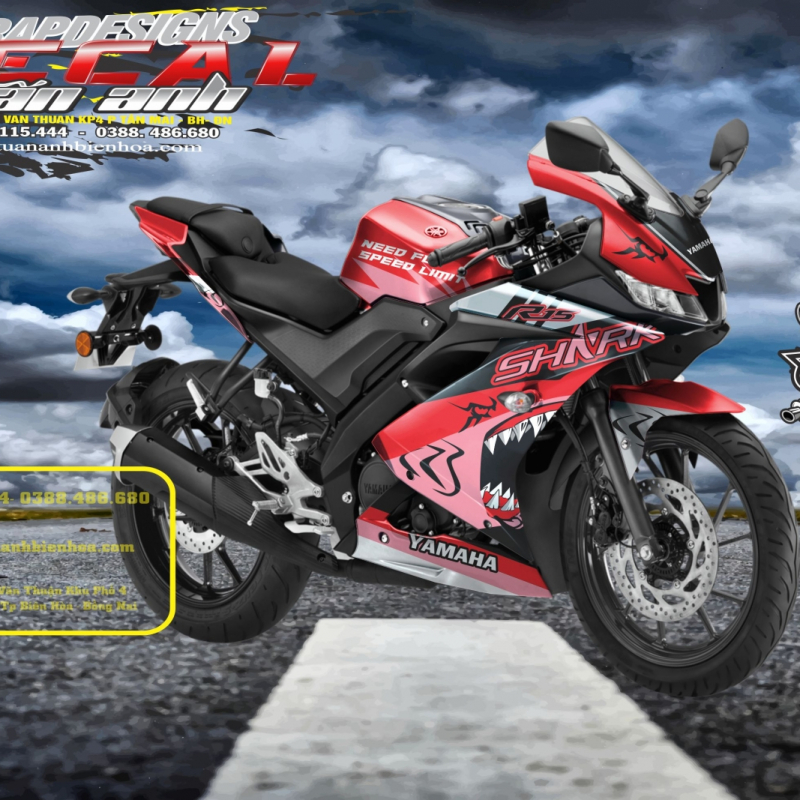Tem trum R15 ver 3  CÁ MẬP ĐỎ TRẮNG