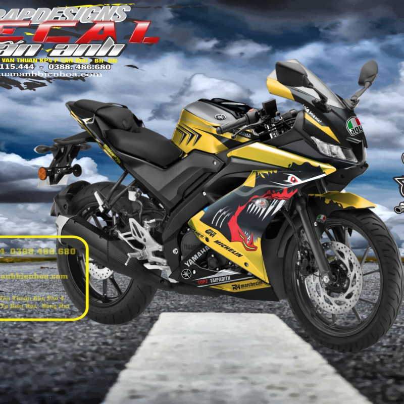 Tem trum R15 ver 3  CA MAP VANG DEN