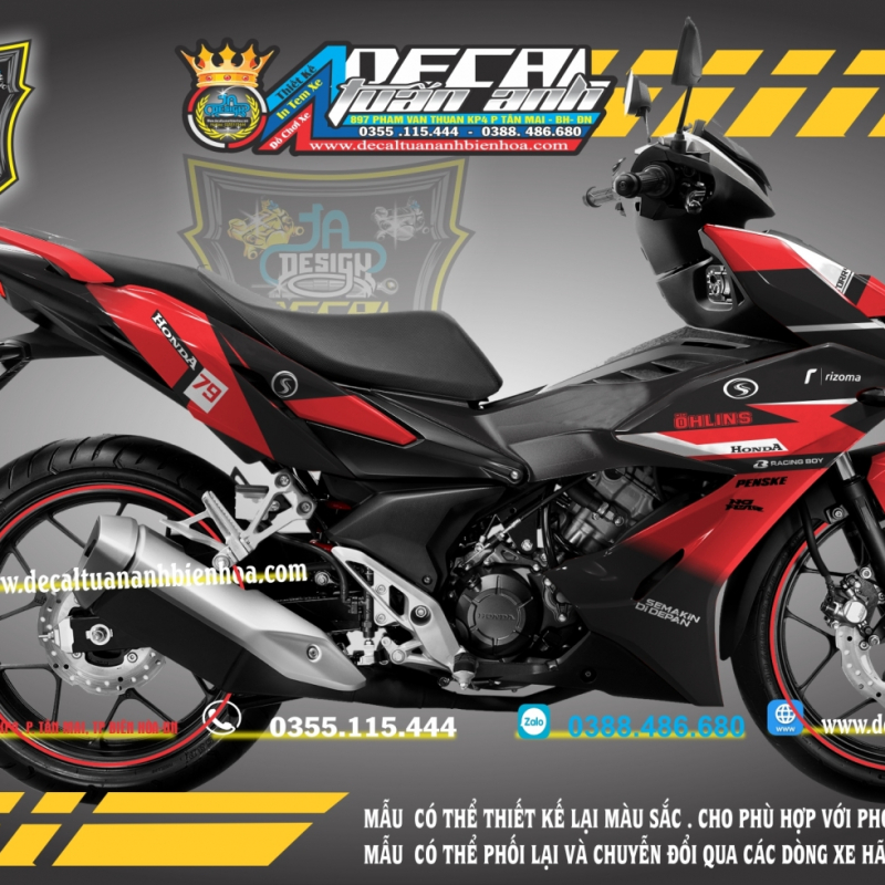 tem xe winner x ĐỎ ĐEN OHLINE