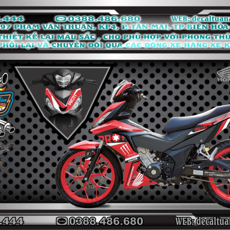 TEM HONDA WINNER  PROTI ĐỎ ĐEN