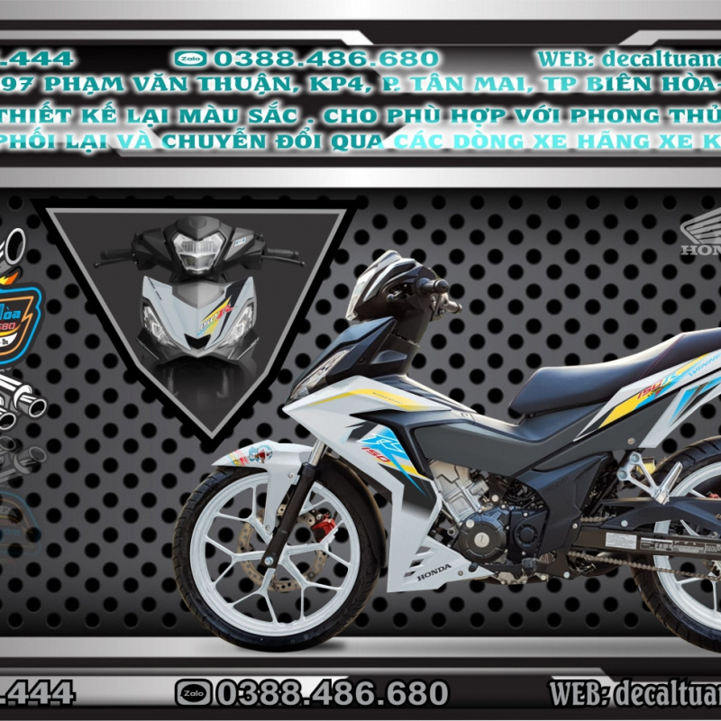 TEM HONDA WINNER   R XANH BẠC