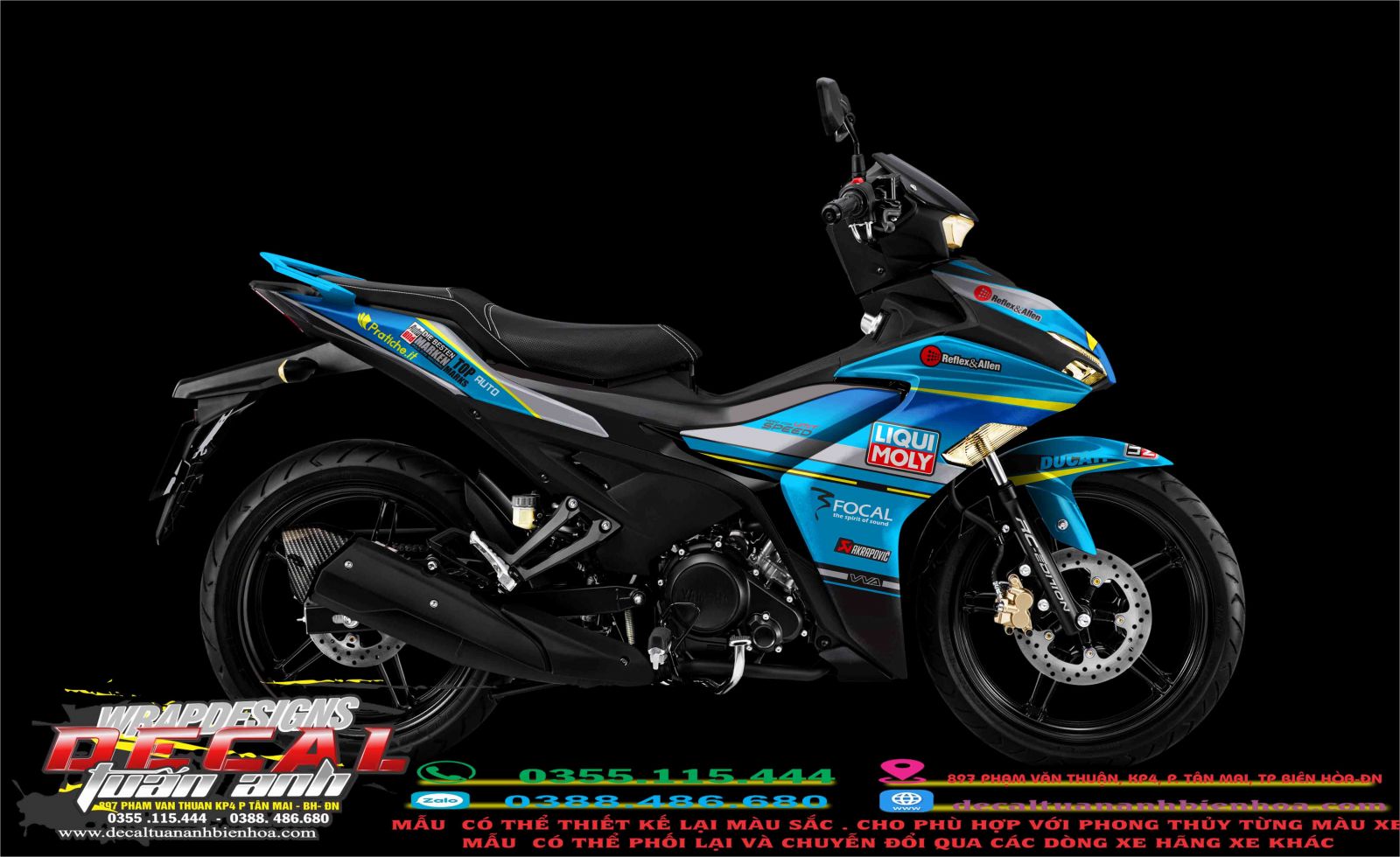 tem exciter yamaha lidui moly canh ngọc 